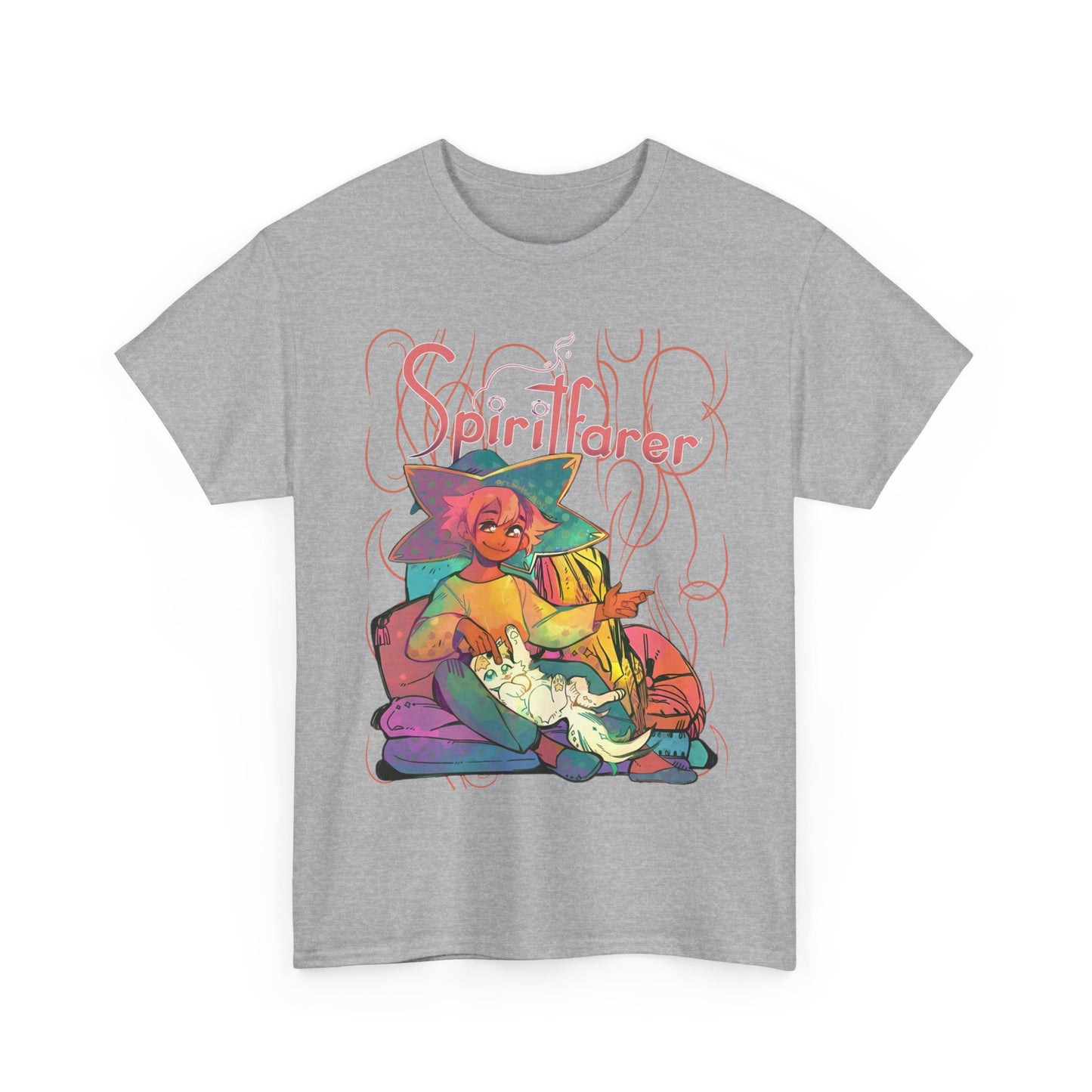 Spiritfarer T-Shirt – 100% Cotton Indie Game Tee Featuring Stella and Daffodil