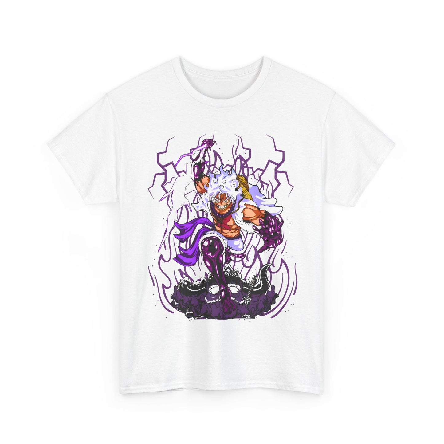 Luffy Gear 5 One Piece T-Shirt – 100% Cotton Anime Tee for Straw Hat Fans