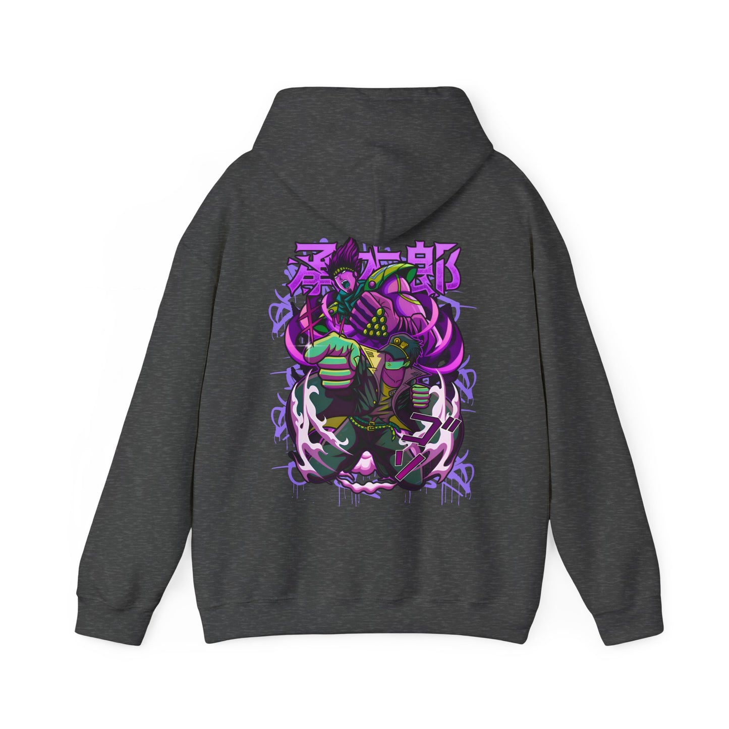 JoJo's Bizarre Adventure Back Print Hoodie – 100% Cotton Anime Hoodie for JoJo Fans