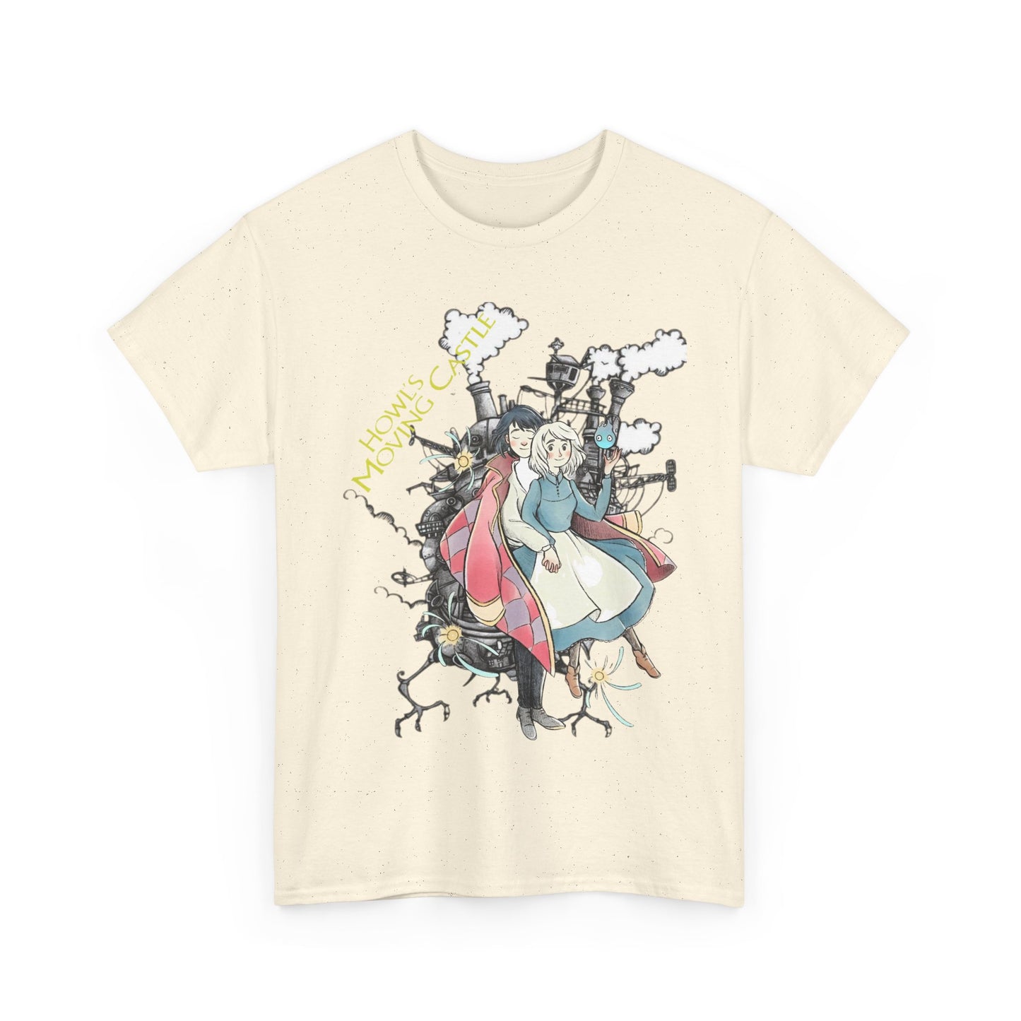 Howl Sophie Calcifer T-Shirt 100% Cotton Studio Ghibli Anime Tee