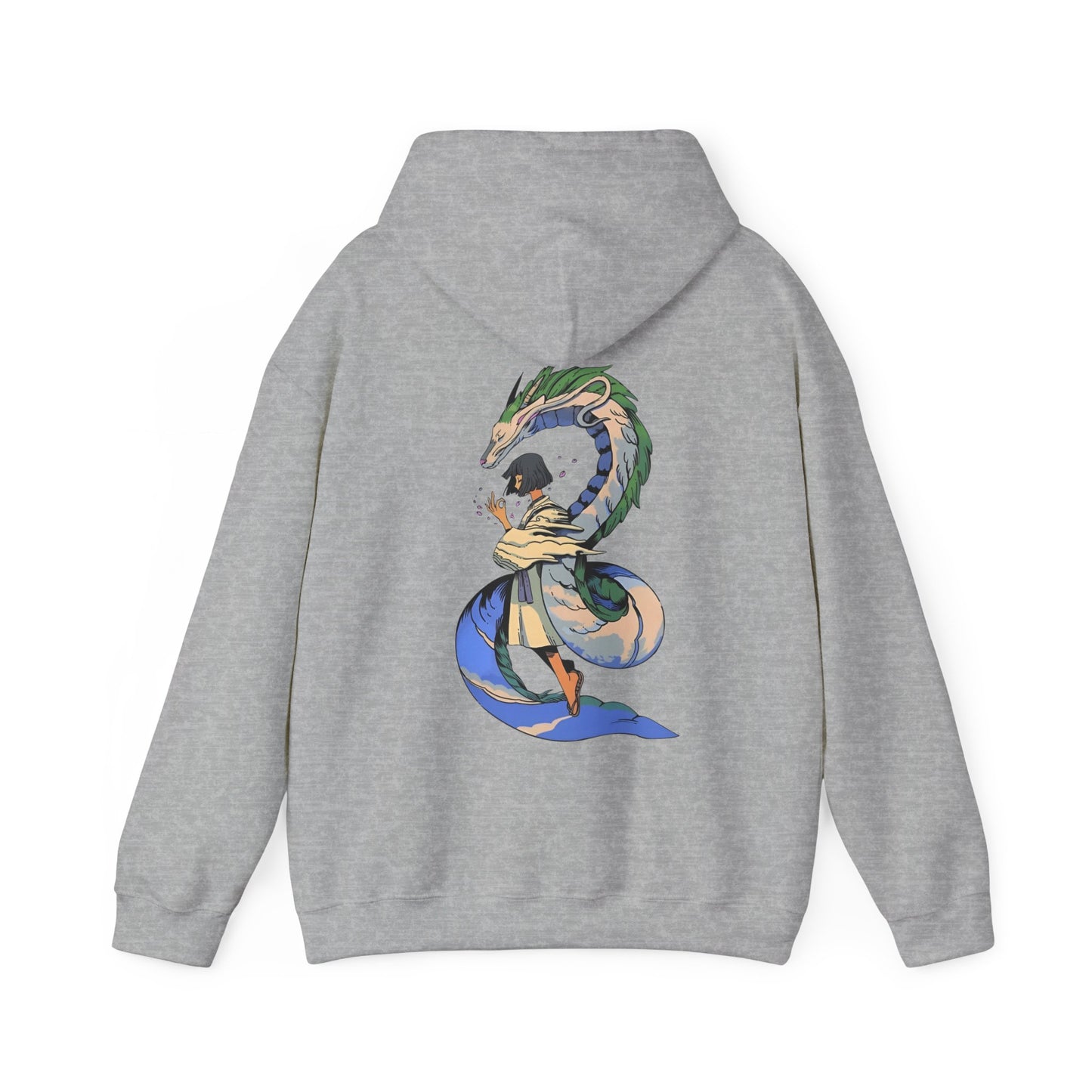 Haku Spirited Away Back Print Hoodie – 100% Cotton Studio Ghibli Anime Pullover