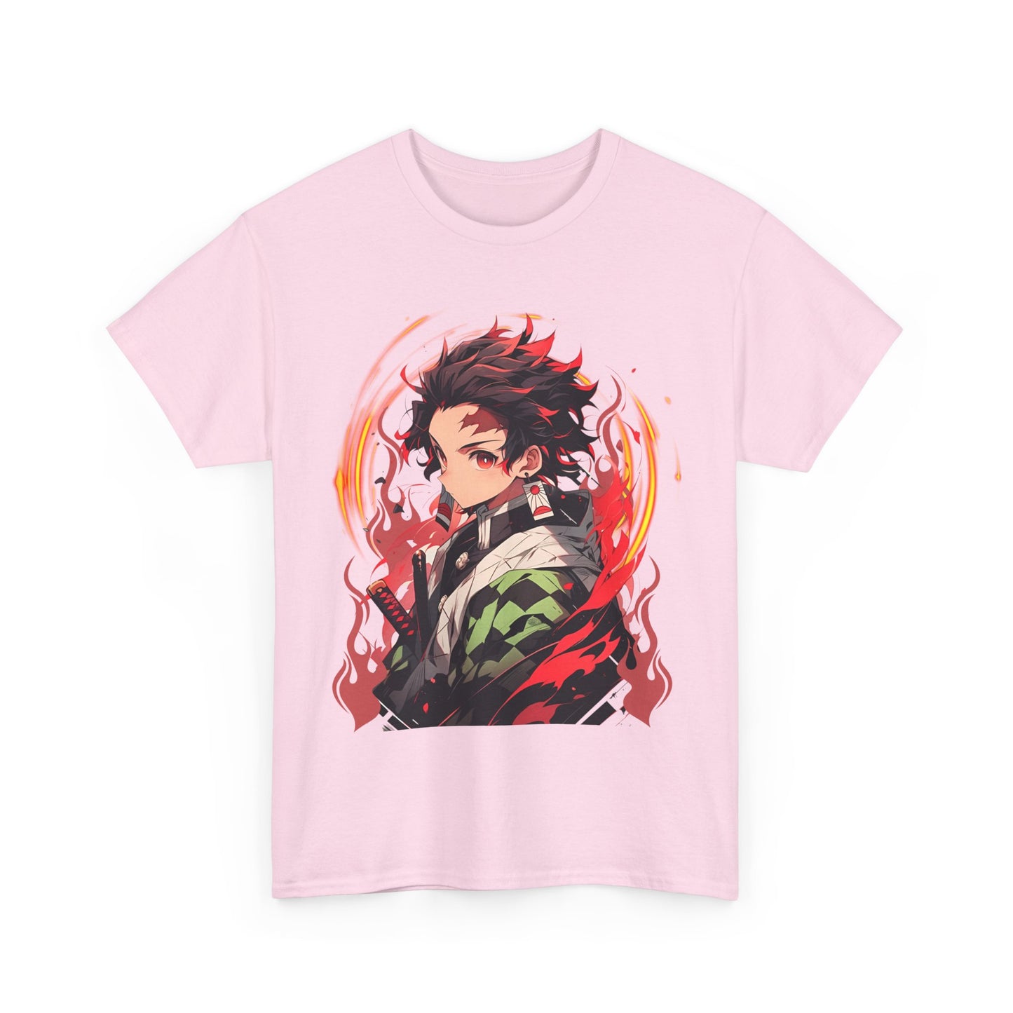 Tanjiro Kamado Demon Slayer T-Shirt – 100% Cotton Anime Tee for Kimetsu no Yaiba Fans