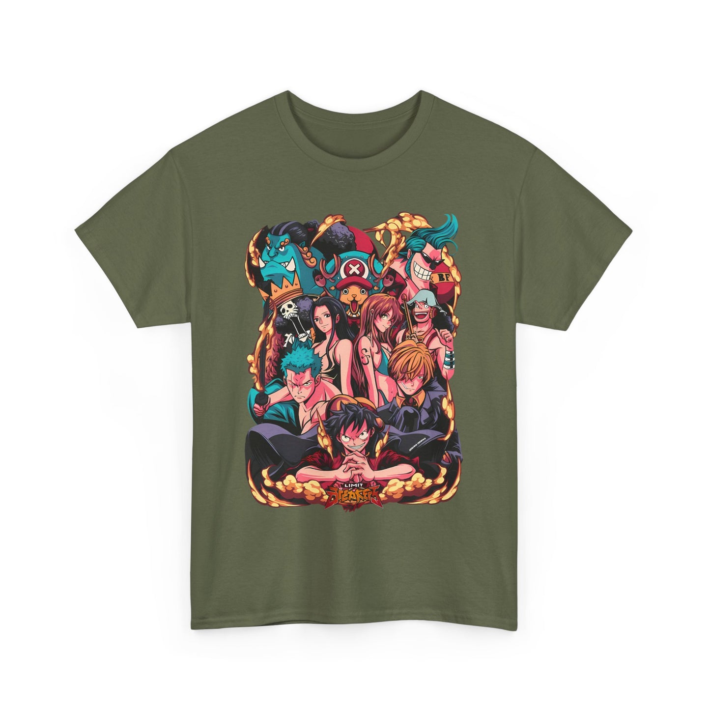 One Piece Characters T-Shirt – 100% Cotton Anime Tee Featuring Luffy, Zoro, Nami & More