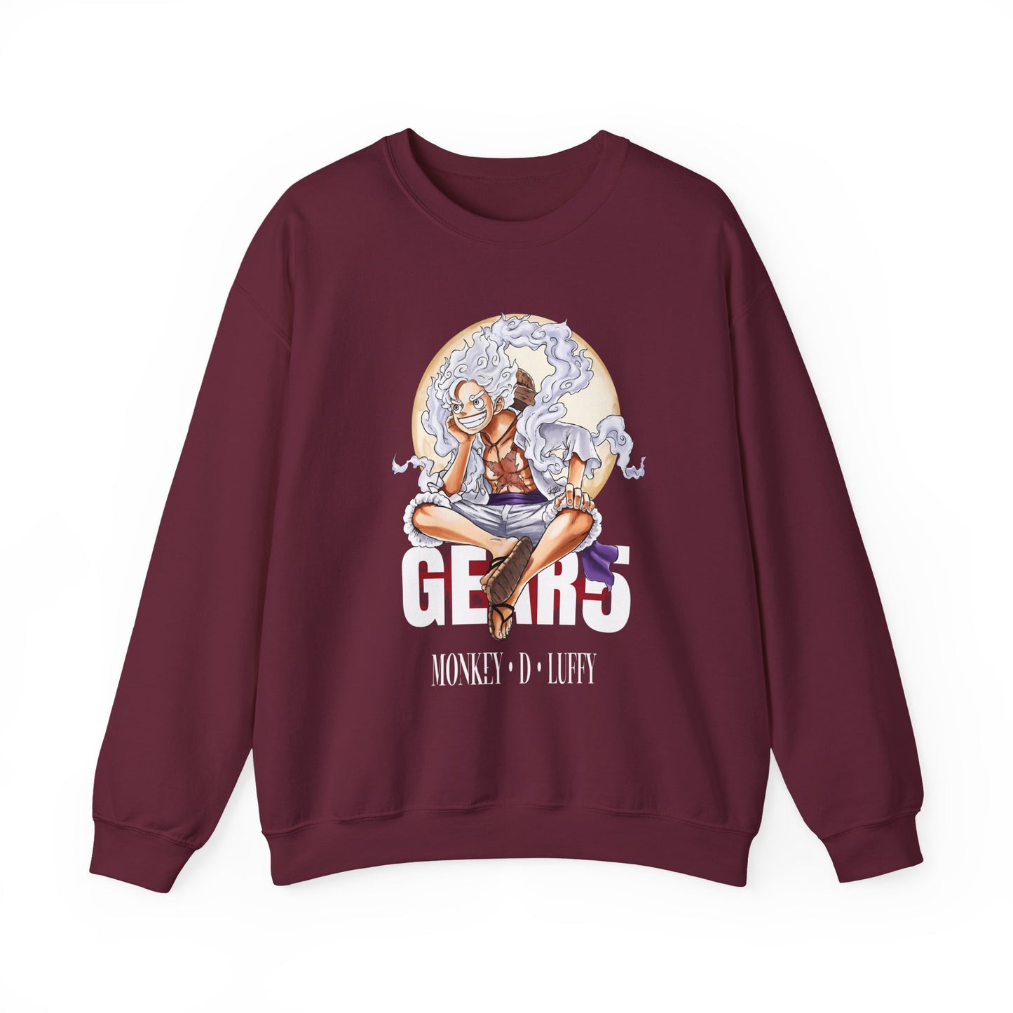 Monkey D. Luffy Gear 5 Sweatshirt – 100% Cotton Anime Pullover | One Piece Gear Fifth Crewneck