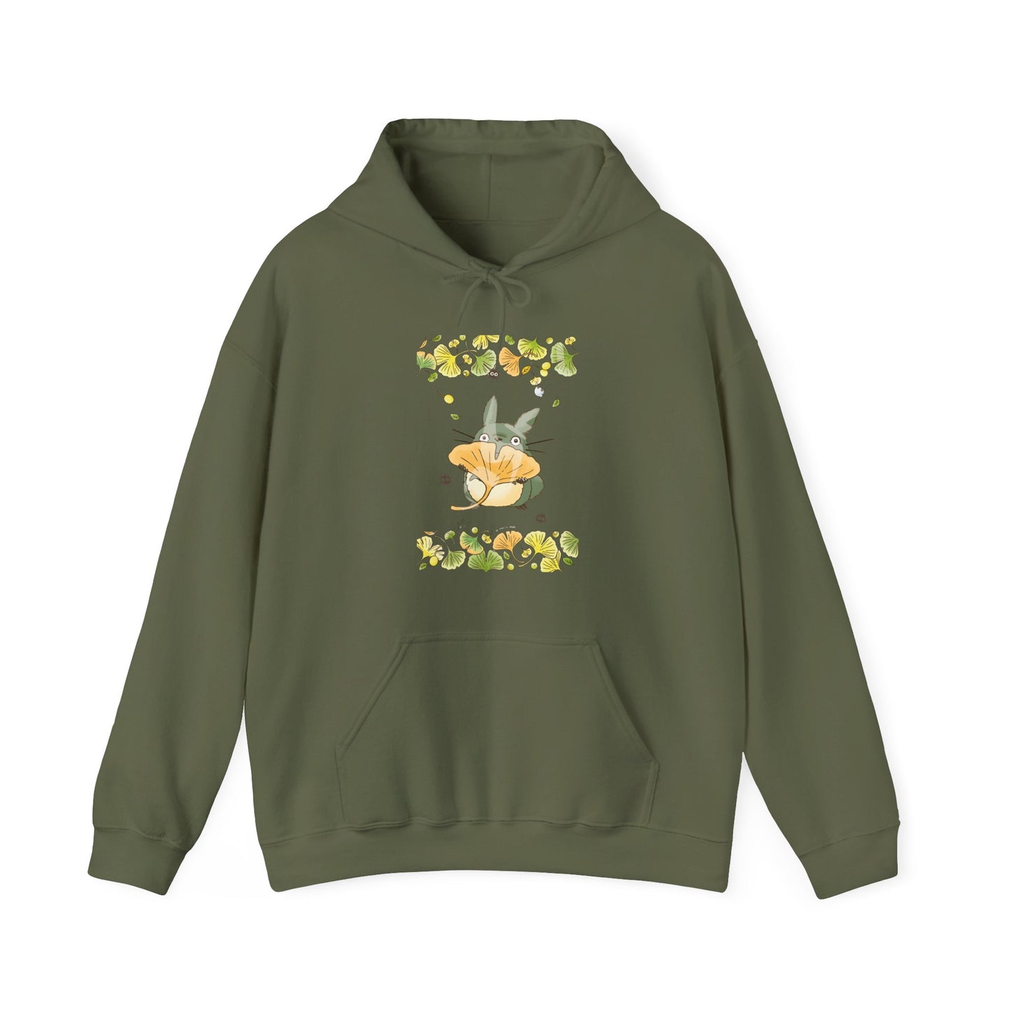 Totoro Flowers Dream Hoodie – 100% Cotton Gildan 18500 | Studio Ghibli Aesthetic Anime Hoodie