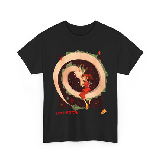 Spirited Away Love T-Shirt – 100% Cotton Studio Ghibli Tee for Anime Fans