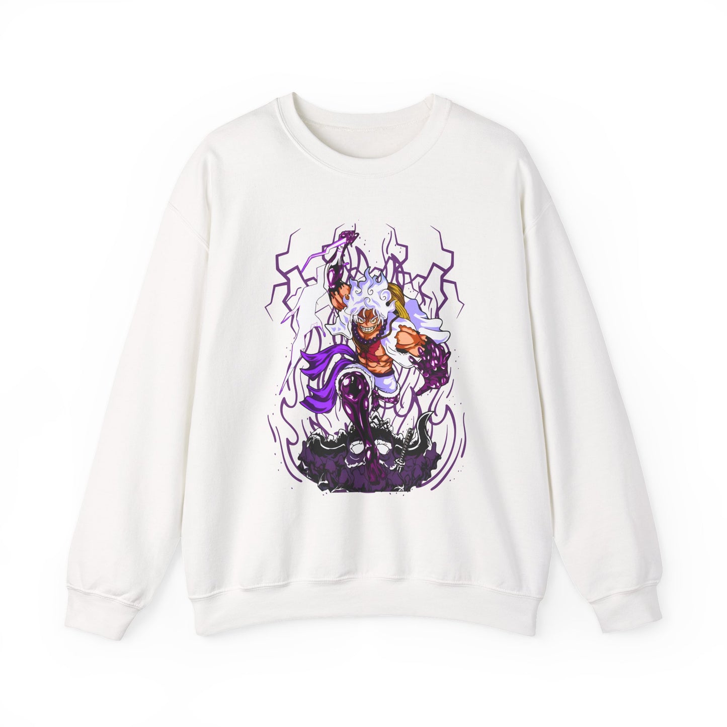 Luffy Gear 5 One Piece Sweatshirt – 100% Cotton Anime Pullover for Straw Hat Fans