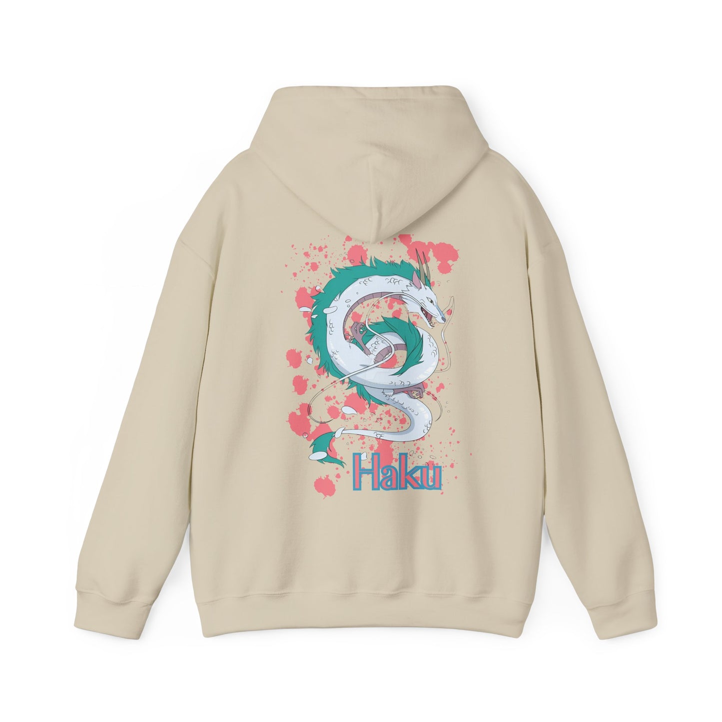 Haku Back Print Hoodie – 100% Cotton Spirited Away Dragon Hoodie | Studio Ghibli Anime Sweater