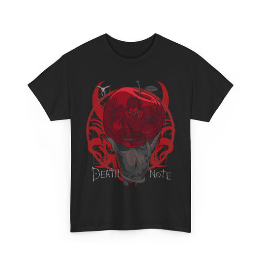 Death Note Apple T-Shirt – 100% Cotton Anime Tee Featuring Ryuk’s Iconic Red Apple