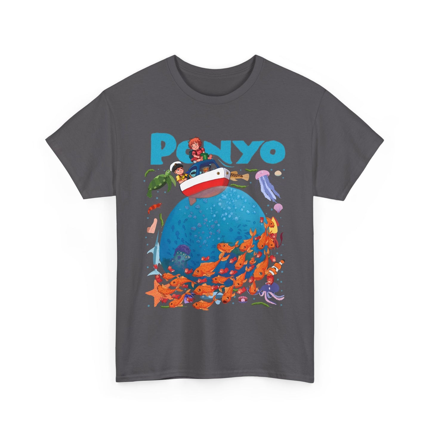 Ponyo and Sosuke Boat Adventure T-Shirt – 100% Cotton Studio Ghibli Inspired Tee