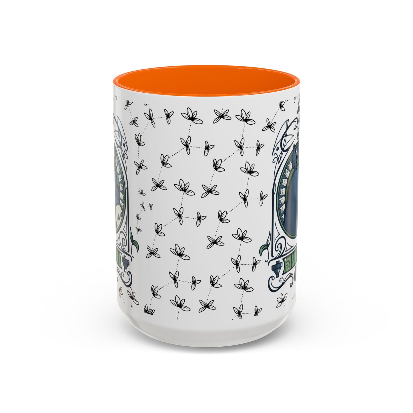 Totoro Spirited Ghibli Accent Handle Mug – 11oz & 15oz Anime Cup – Studio Ghibli Coffee Gift