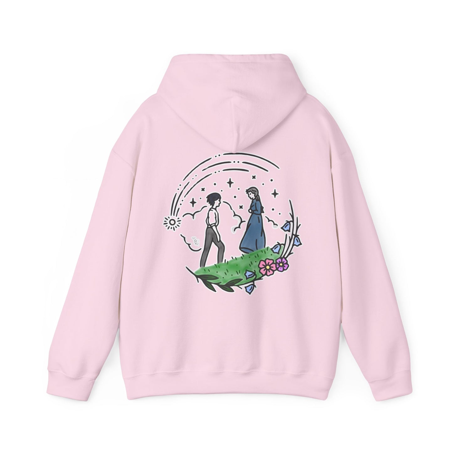 A Heart’s a Heavy Burden Back Print Hoodie – Howl & Sophie Inspired | Studio Ghibli | 100% Cotton Gildan 18500
