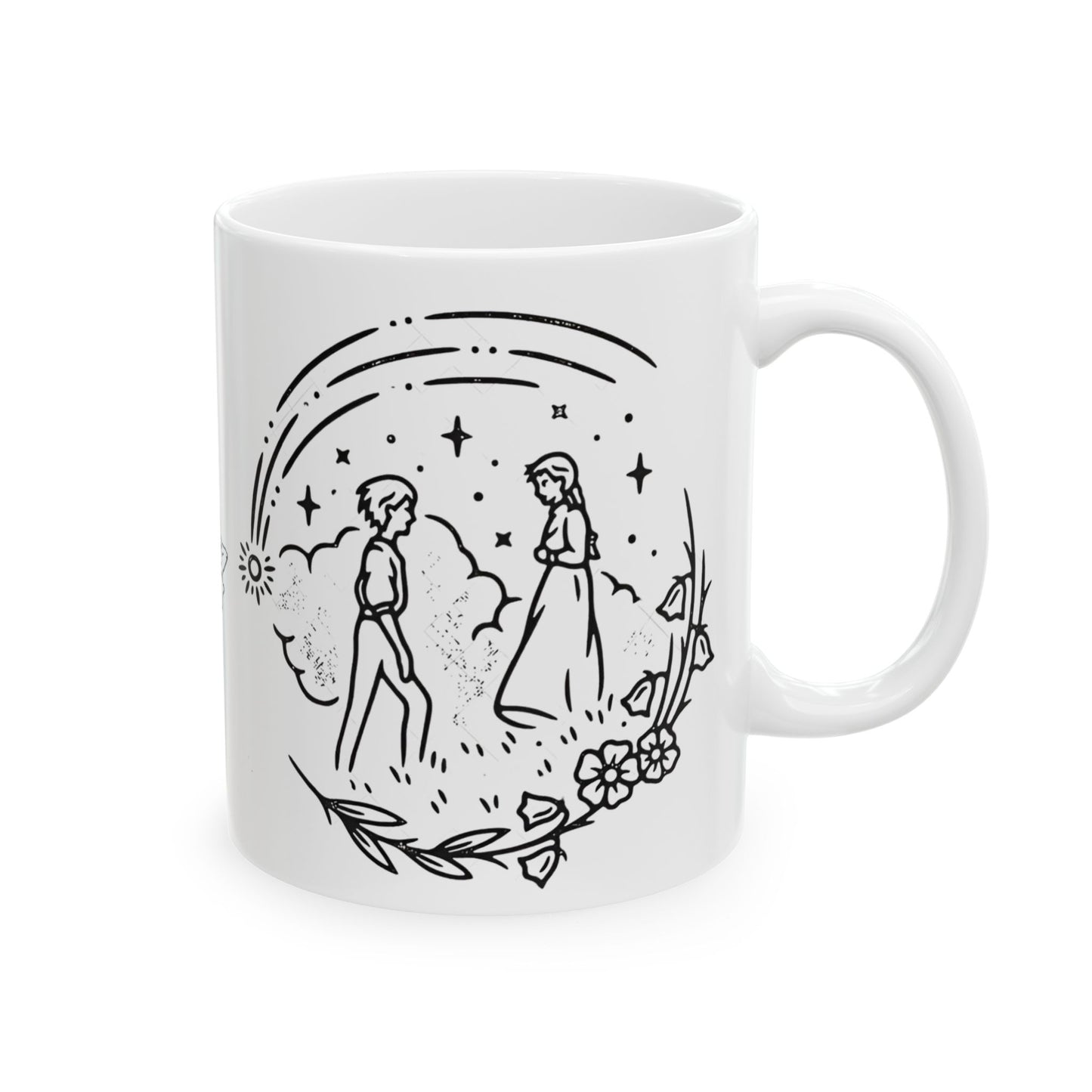 Calcifer Mug – Howl’s Moving Castle Ceramic Cup 11oz & 15oz – Studio Ghibli Anime Gift