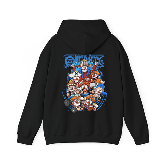 Buggy the Star Clown Back Print Hoodie – 100% Cotton One Piece Anime Streetwear
