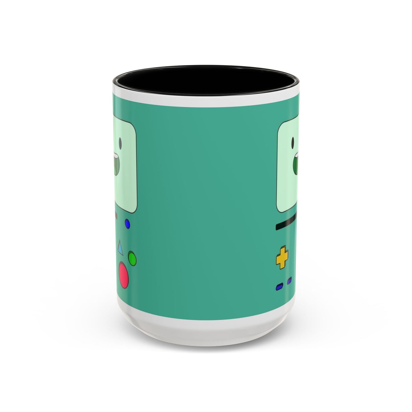 BMO Adventure Time Accent Handle Mug – Colorful Beemo Cup – 11oz & 15oz Ceramic Gift for Cartoon Fans
