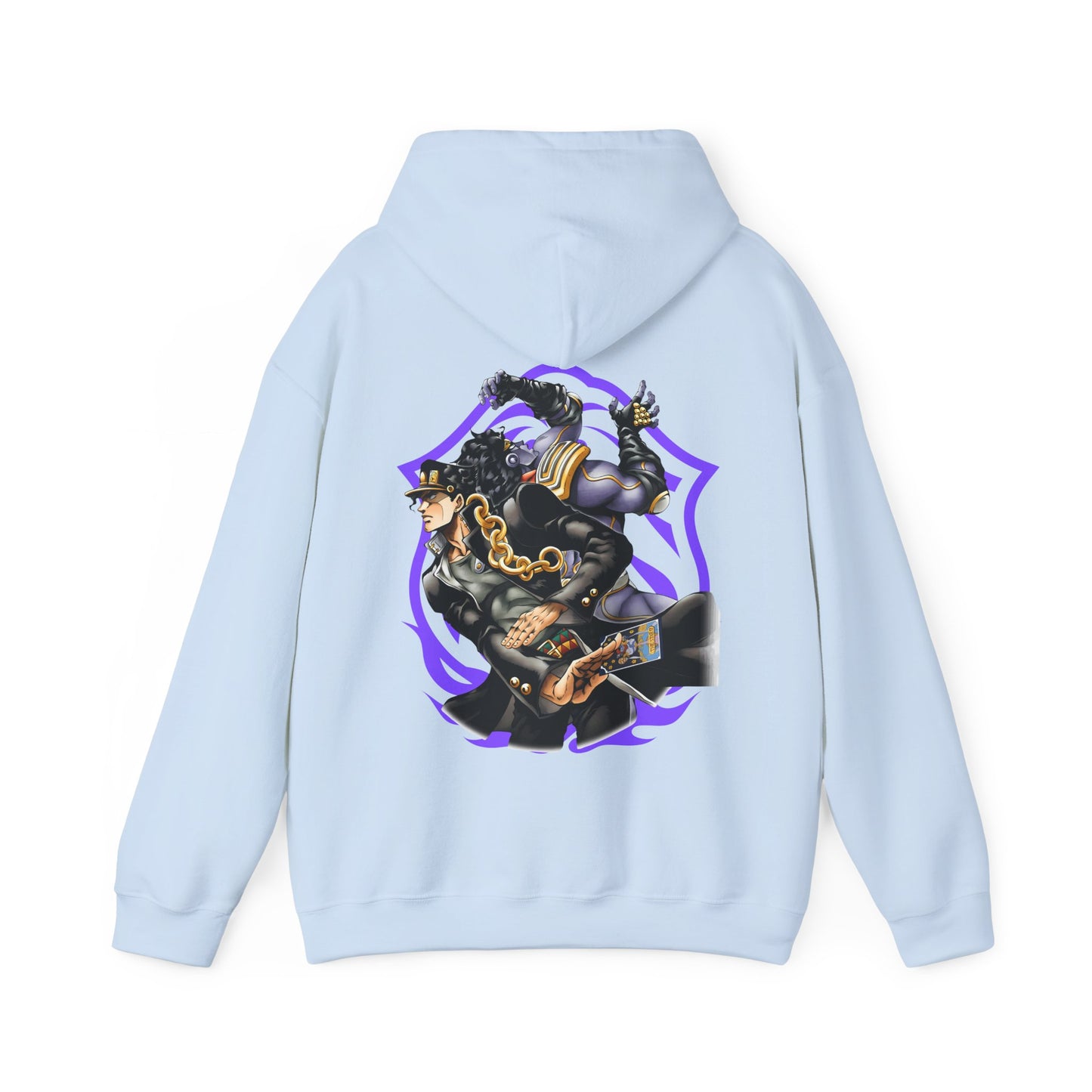 Jotaro Kujo Back Print Hoodie – 100% Cotton JoJo's Bizarre Adventure Anime Pullover