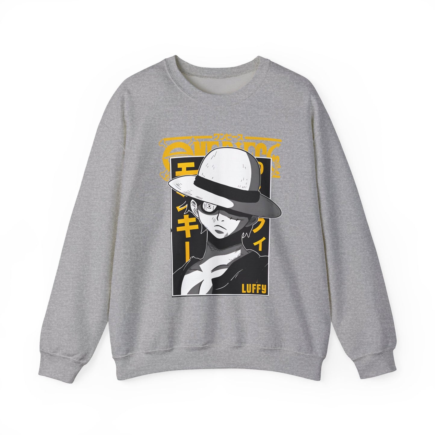 Luffy One Piece Sweatshirt – 100% Cotton Anime Pullover for Straw Hat Fans
