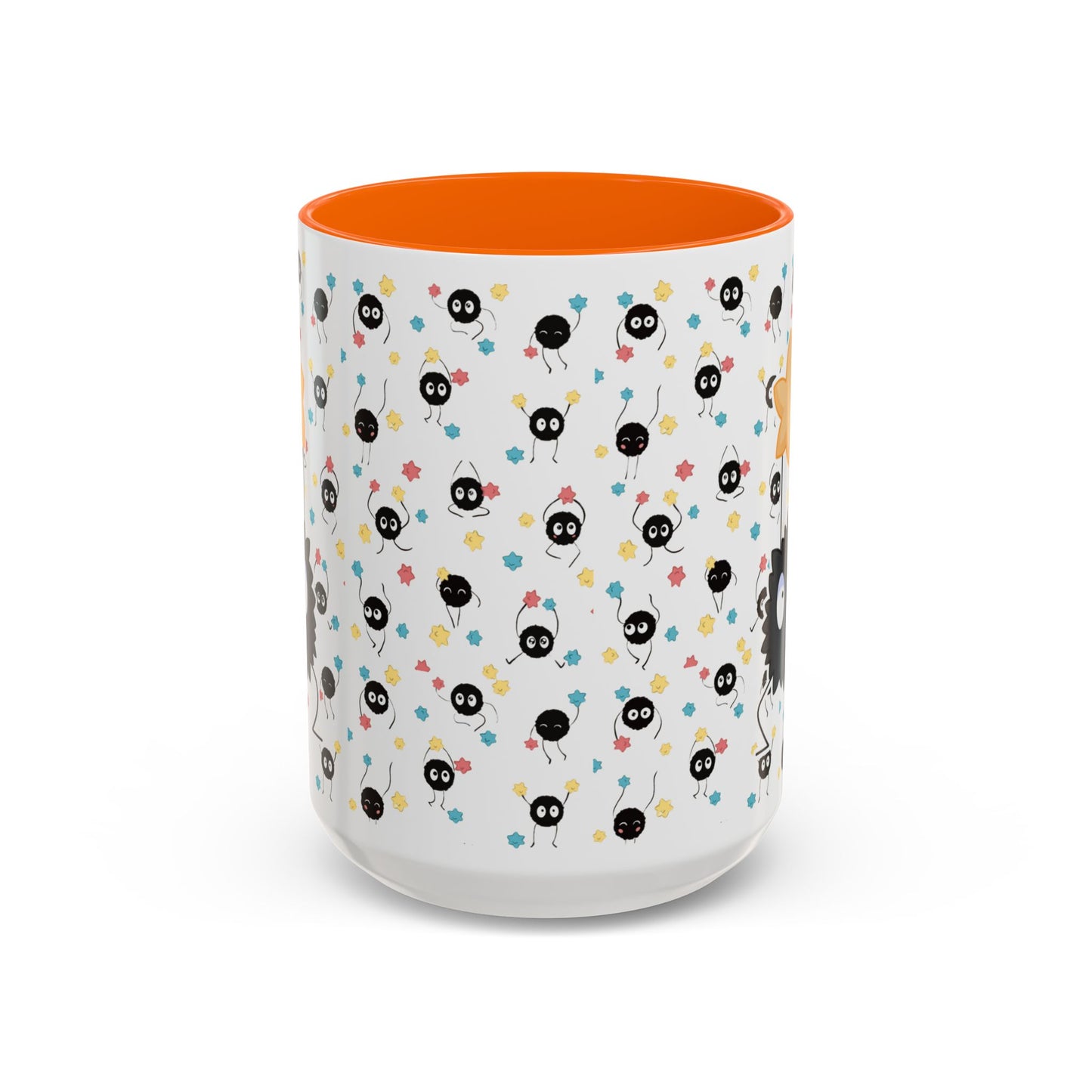 Soot Sprites Accent Mug – Studio Ghibli Color Handle Cup – 11oz & 15oz Ceramic Anime Gift