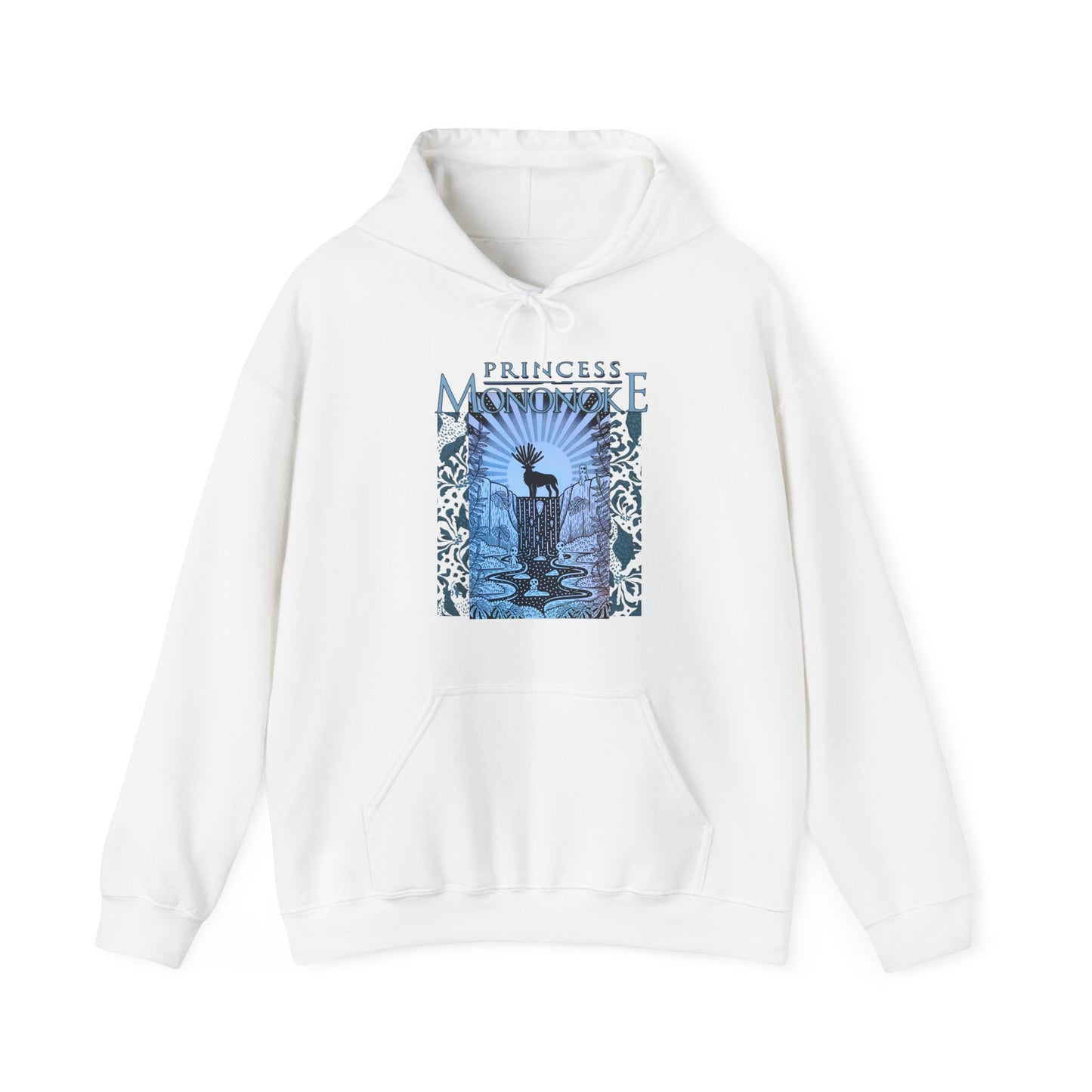Mononoke Princess Forest Spirit Hoodie 100% Cotton Studio Ghibli Inspired Anime Pullover