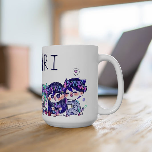 Family Omori Mug – Cute Omori Characters Ceramic Cup – 11oz & 15oz Coffee Mug for Anime and Game Fans