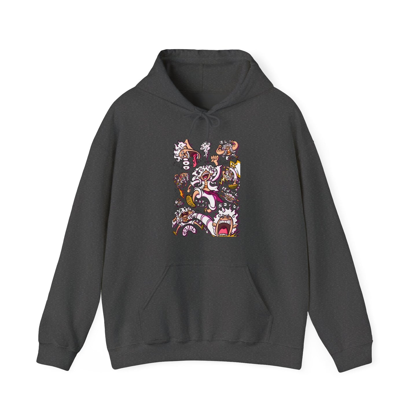 Funny Luffy One Piece Hoodie – 100% Cotton Anime Hoodie with Goofy Straw Hat Design