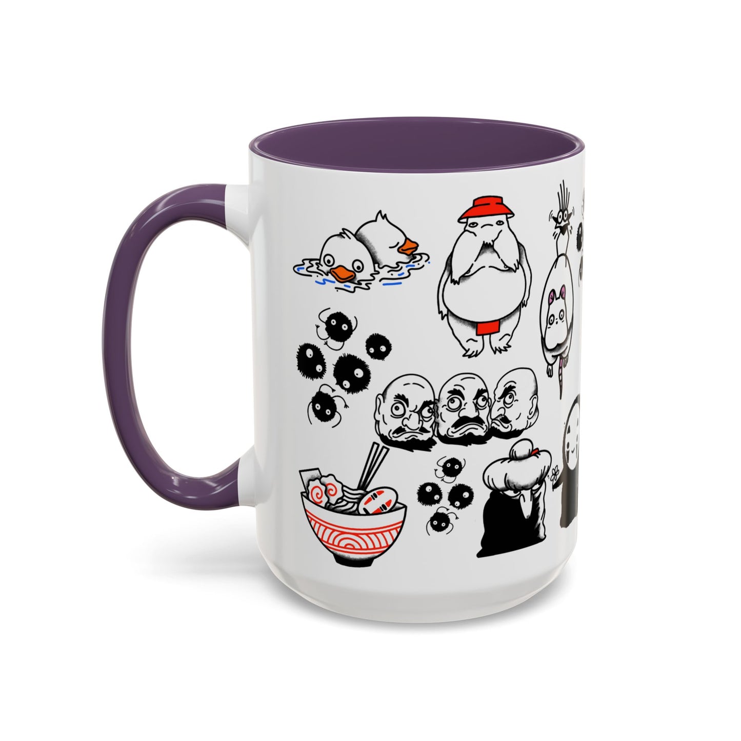 Spirited Away Moments Accent Mug – Color Handle Ghibli Cup 11oz & 15oz – Chihiro and Haku Anime Scene Gift