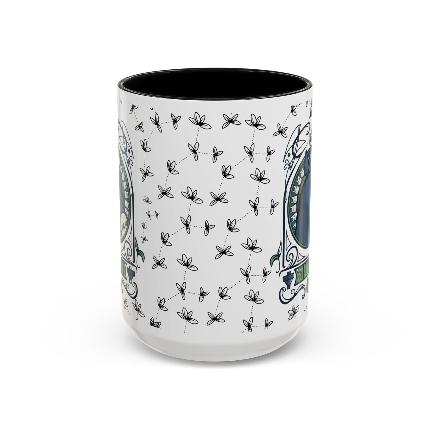 Totoro Spirited Ghibli Accent Handle Mug – 11oz & 15oz Anime Cup – Studio Ghibli Coffee Gift