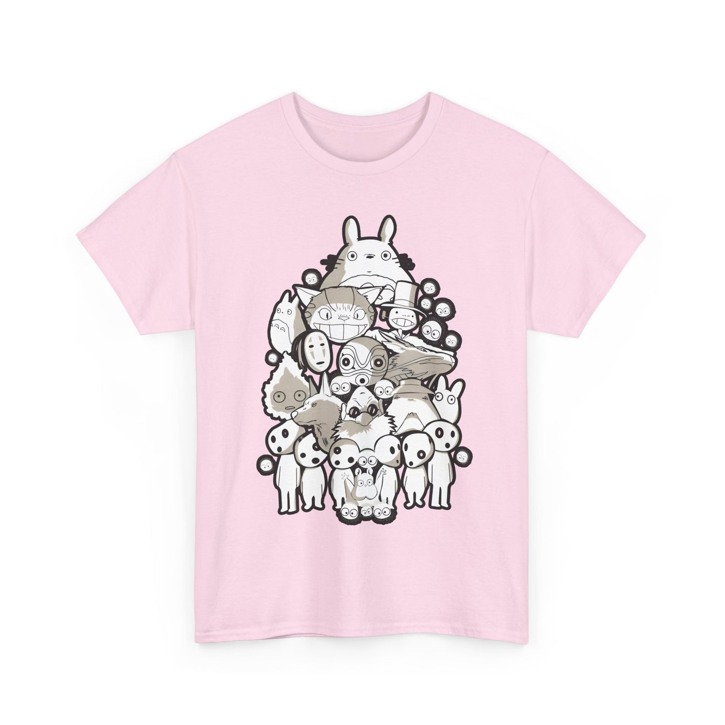 Totoro White Characters T-Shirt | 100% Cotton Studio Ghibli Anime Tee