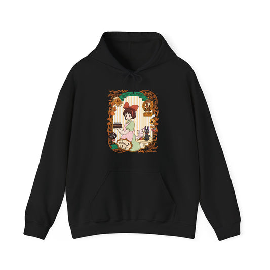 Kiki Happy Studio Ghibli Hoodie – 100% Cotton Kiki’s Delivery Service Hoodie for Anime Lovers