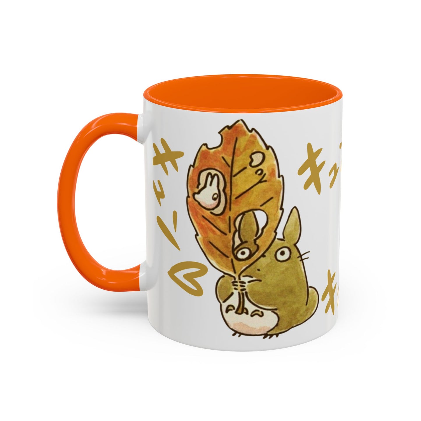 Cute Totoro Accent Mug – Studio Ghibli Color Handle Cup 11oz & 15oz – Kawaii Anime Coffee Mug Gift