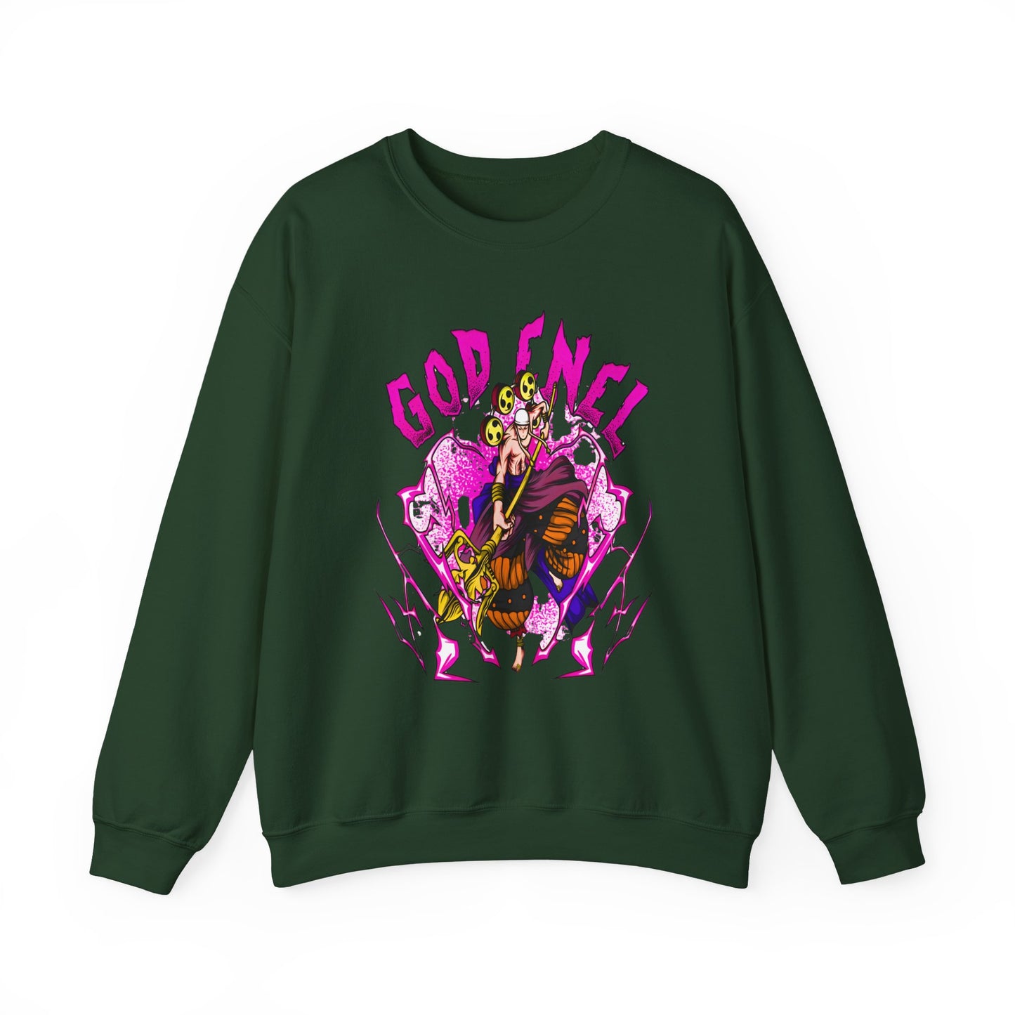 God Enel One Piece Sweatshirt – 100% Cotton Anime Pullover Featuring Thunder God of Skypiea