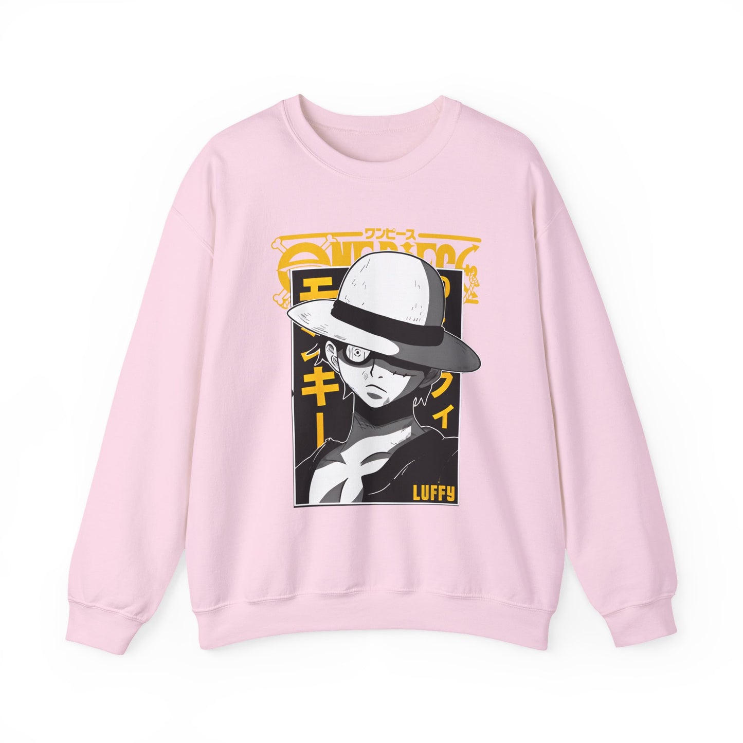 Luffy One Piece Sweatshirt – 100% Cotton Anime Pullover for Straw Hat Fans
