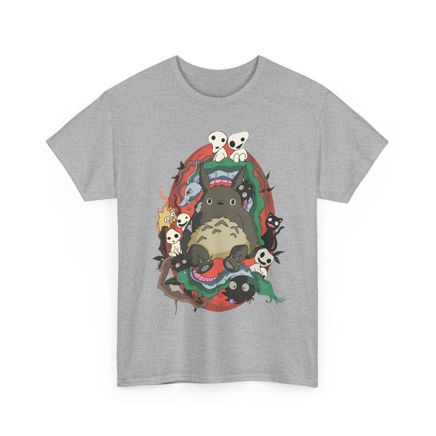 Totoro Funny Ghibli Characters T-Shirt 100% Cotton | Studio Ghibli Anime Tee