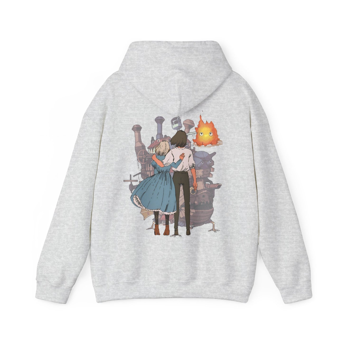 Howl's Moving Castle Love Back Print Hoodie – 100% Cotton Studio Ghibli Anime Sweatshirt