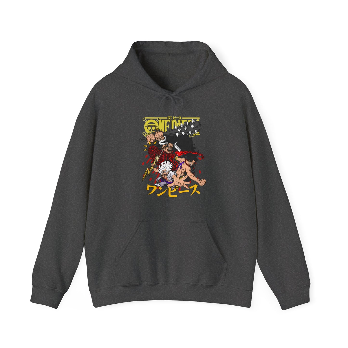Kaido, Luffy & Ace Hoodie – 100% Cotton One Piece Anime Pullover for True Fans