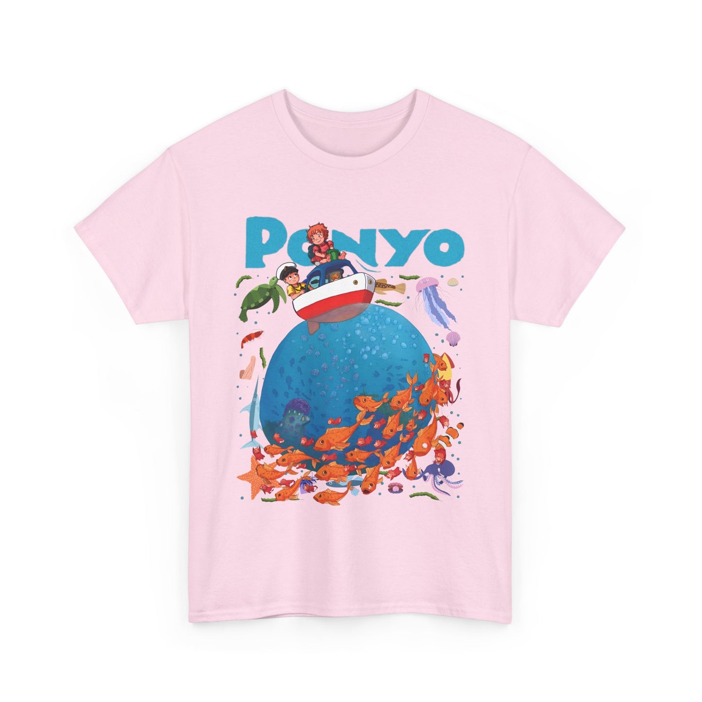 Ponyo and Sosuke Boat Adventure T-Shirt – 100% Cotton Studio Ghibli Inspired Tee