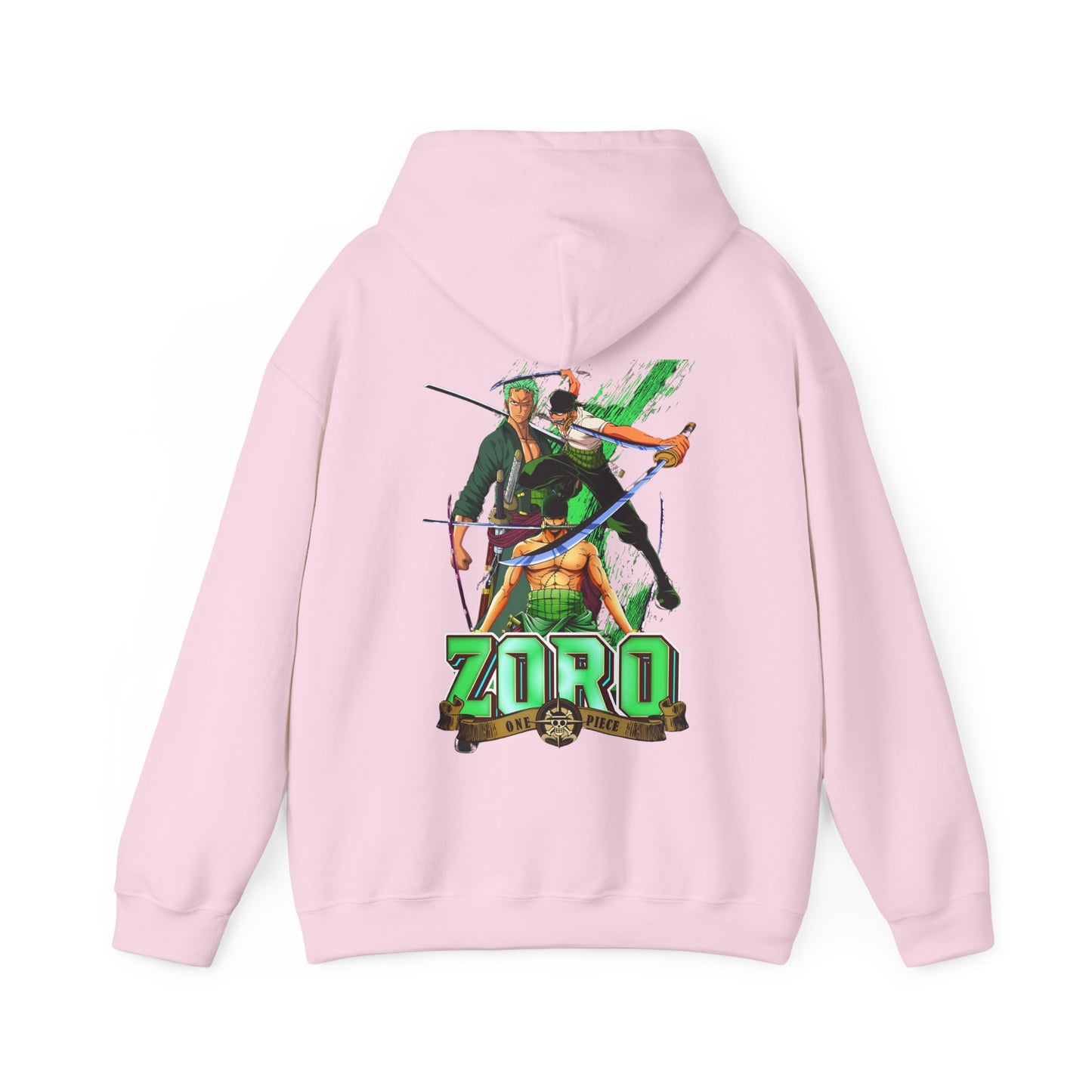 Roronoa Zoro Sword Back Print Hoodie – 100% Cotton One Piece Anime Hoodie
