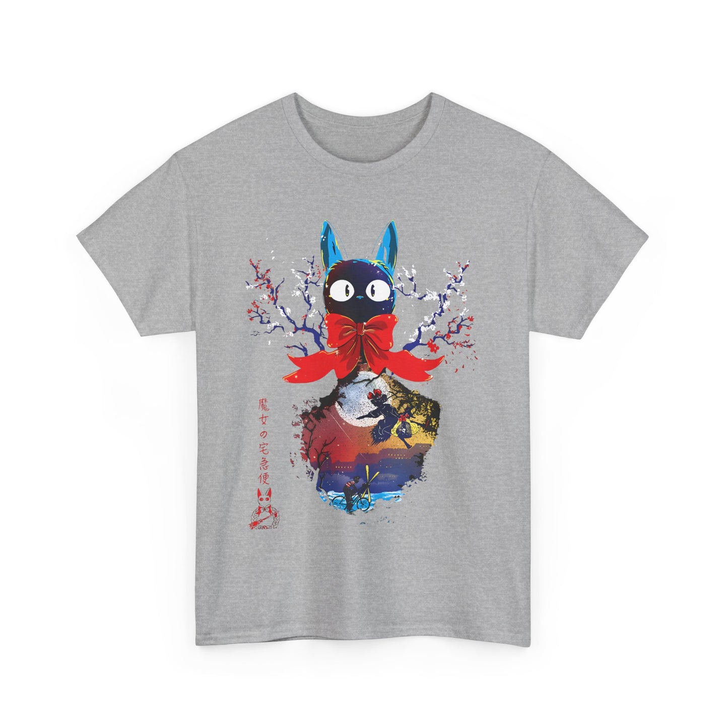 Kiki's Delivery Jiji Cat T-Shirt | 100% Cotton Studio Ghibli Tee