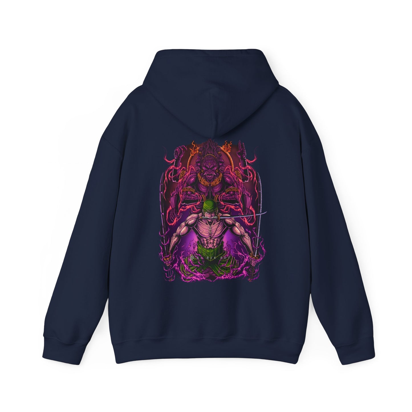 Roronoa Zoro Back Print Hoodie – 100% Cotton One Piece Anime Streetwear