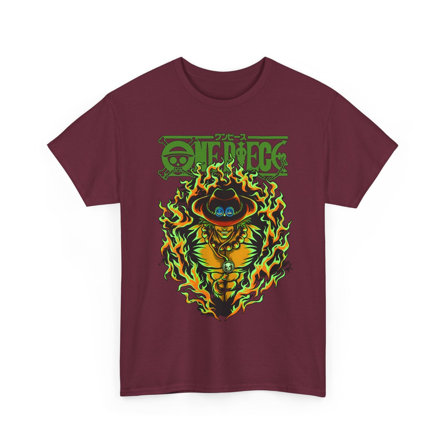 Portgas D. Ace One Piece T-Shirt – 100% Cotton Anime Tee for Fire Fist Fans