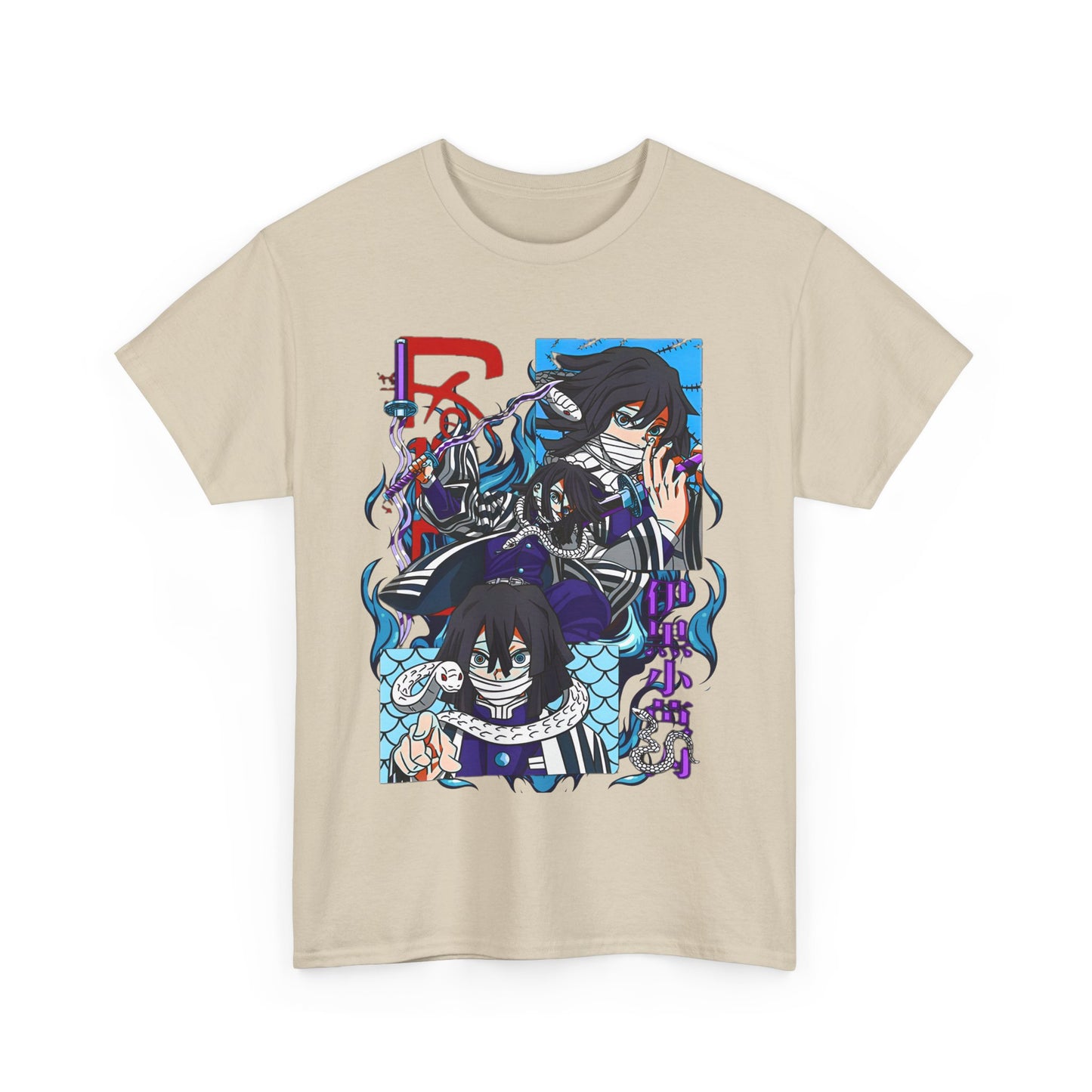 Obanai Iguro Demon Slayer T-Shirt – 100% Cotton Anime Shirt Featuring the Serpent Hashira