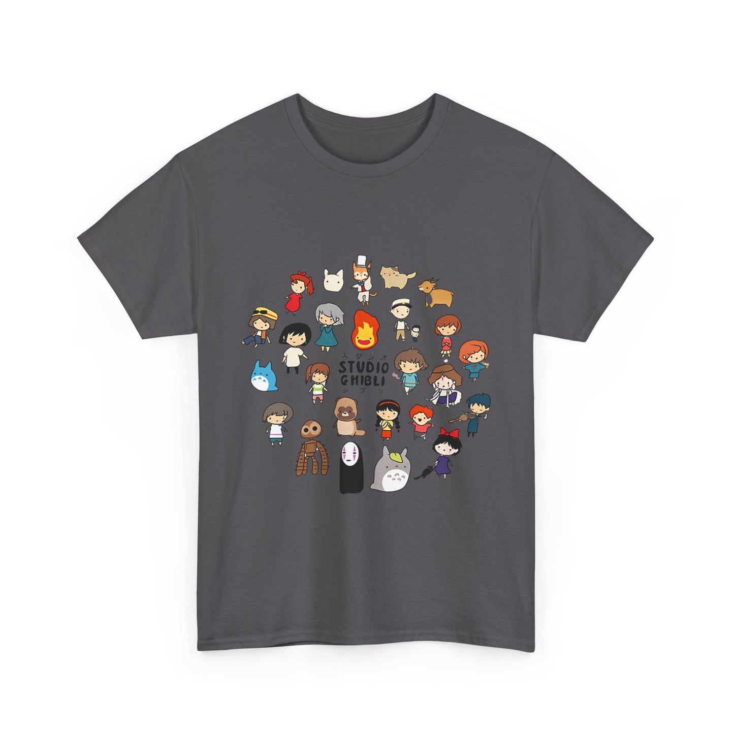 Chibi Ghibli T-Shirt – Cute Anime Characters Tee in 100% Cotton