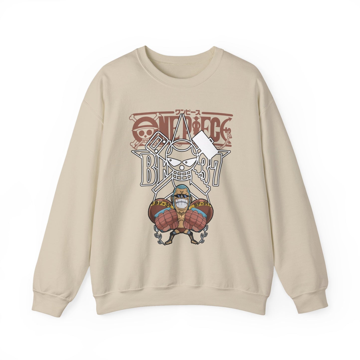 Franky One Piece Sweatshirt – 100% Cotton Anime Crewneck for True Fans