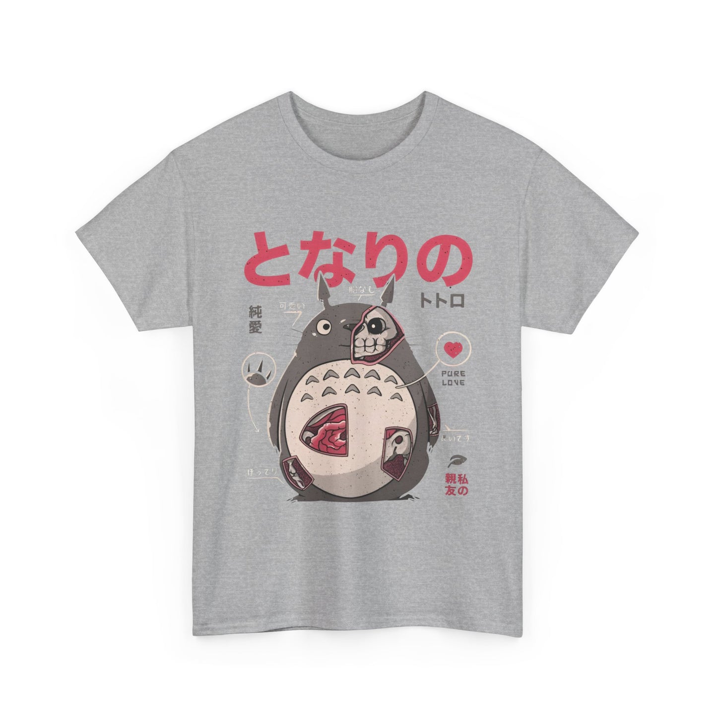 Totoro Anatomy T-Shirt – 100% Cotton Studio Ghibli Anime Tee