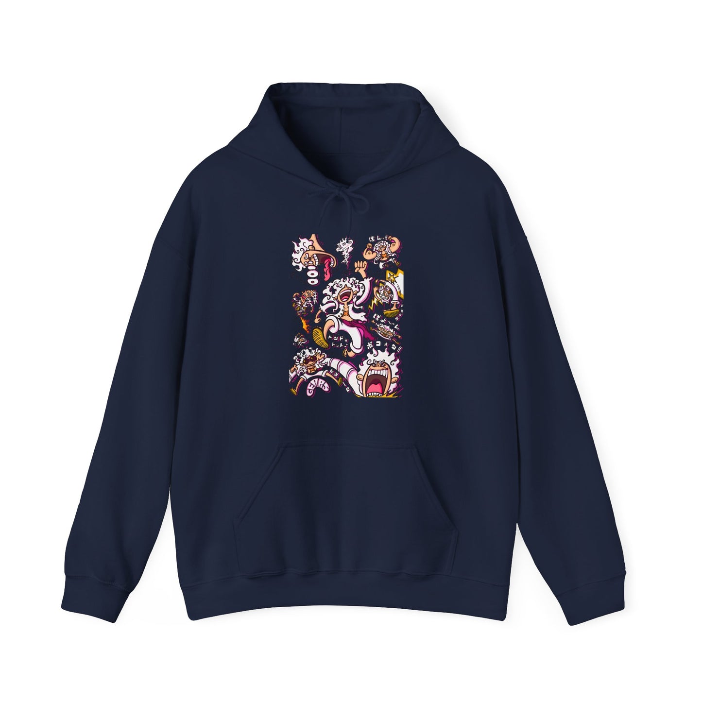 Funny Luffy One Piece Hoodie – 100% Cotton Anime Hoodie with Goofy Straw Hat Design