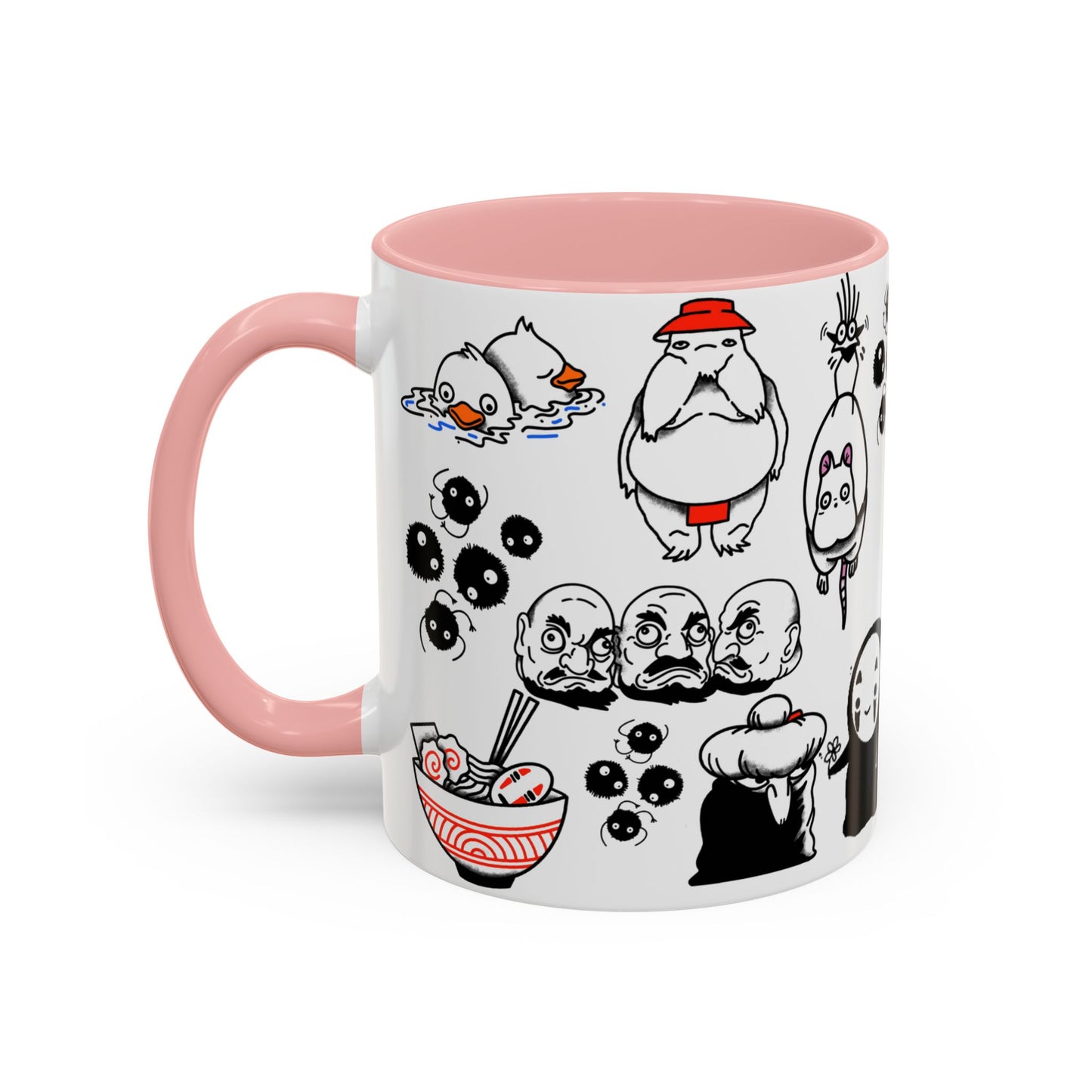 Spirited Away Moments Accent Mug – Color Handle Ghibli Cup 11oz & 15oz – Chihiro and Haku Anime Scene Gift