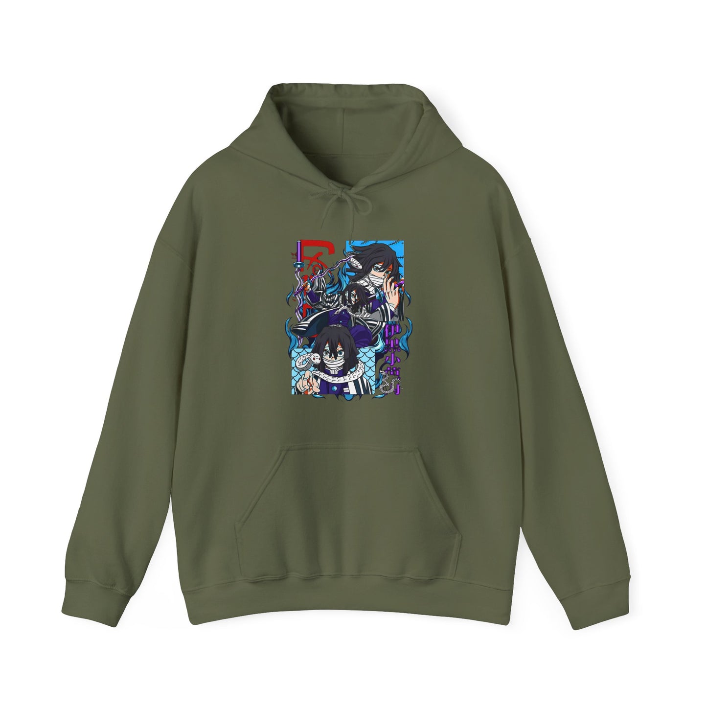 Obanai Iguro Demon Slayer Hoodie – 100% Cotton Serpent Hashira Anime Hoodie