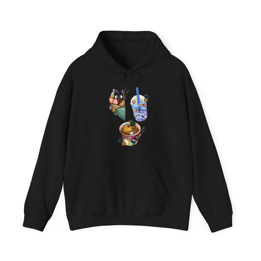 Studio Ghibli Food Hoodie – 100% Cotton Anime Hooded Sweatshirt Featuring Iconic Ghibli Dishes