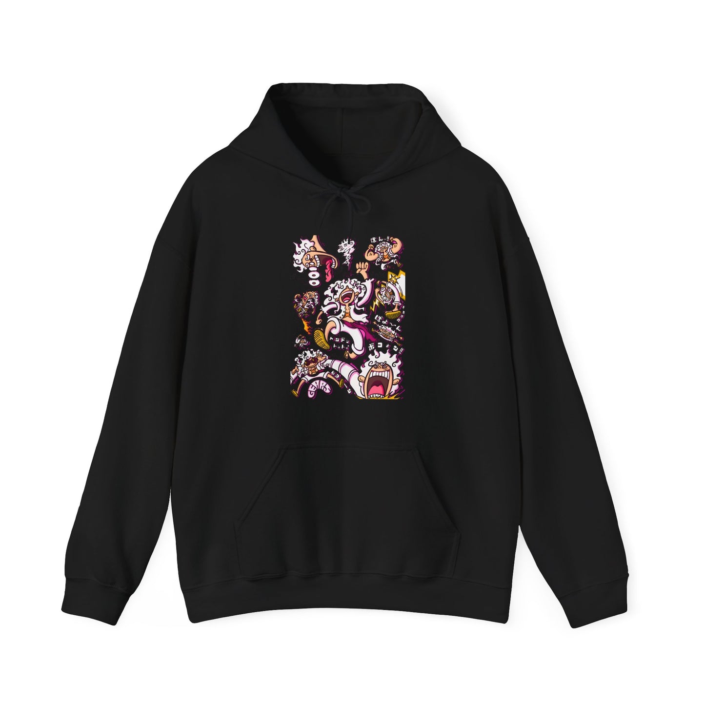 Funny Luffy One Piece Hoodie – 100% Cotton Anime Hoodie with Goofy Straw Hat Design