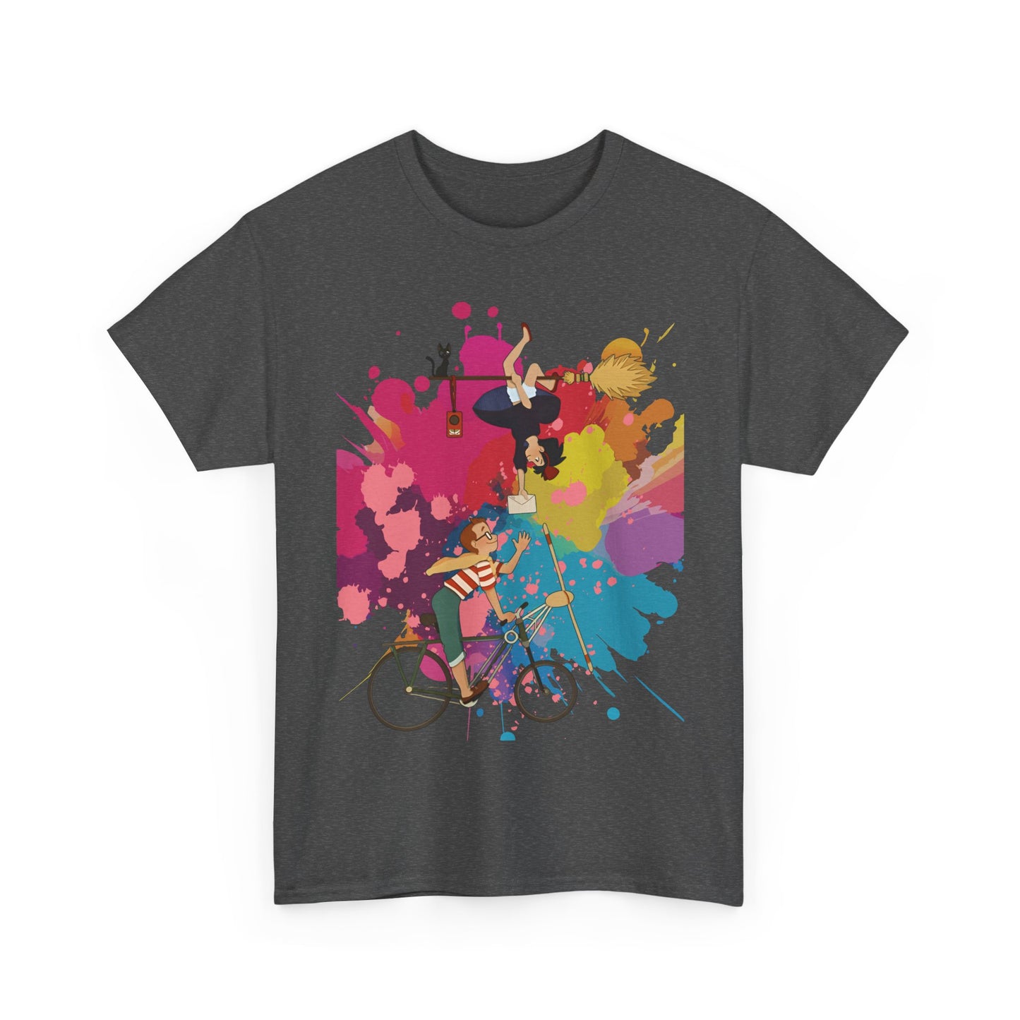 Kiki's Delivery Service Art T-Shirt 100% Cotton Studio Ghibli Tee